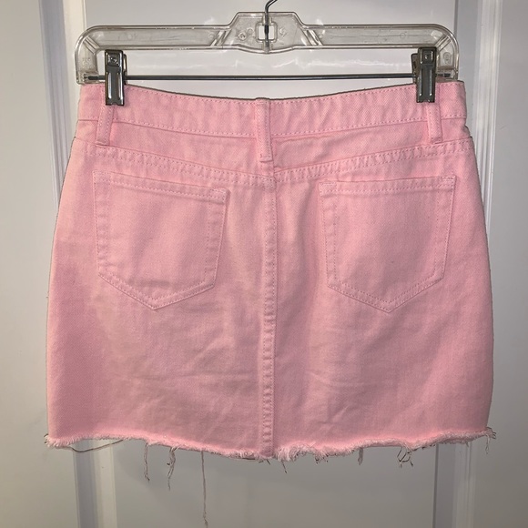 Pink denim distressed shirt - Picture 2 of 2